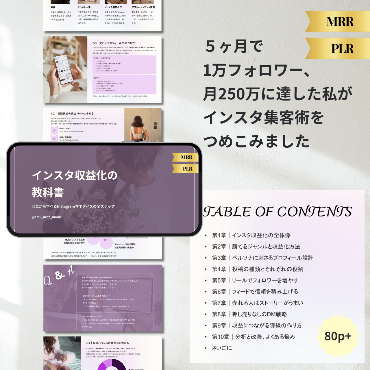 インスタ×コンテンツ販売スターターキット【Aesthetic】