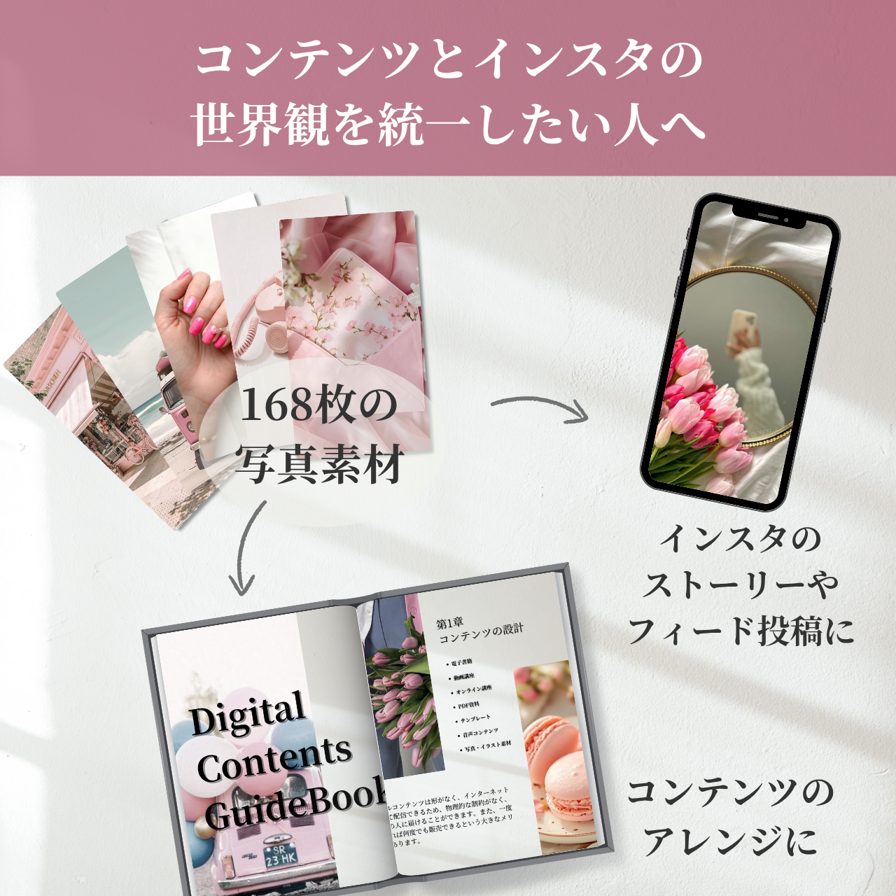 【再販OKなアレンジ素材】Aesthetic Pink Photos