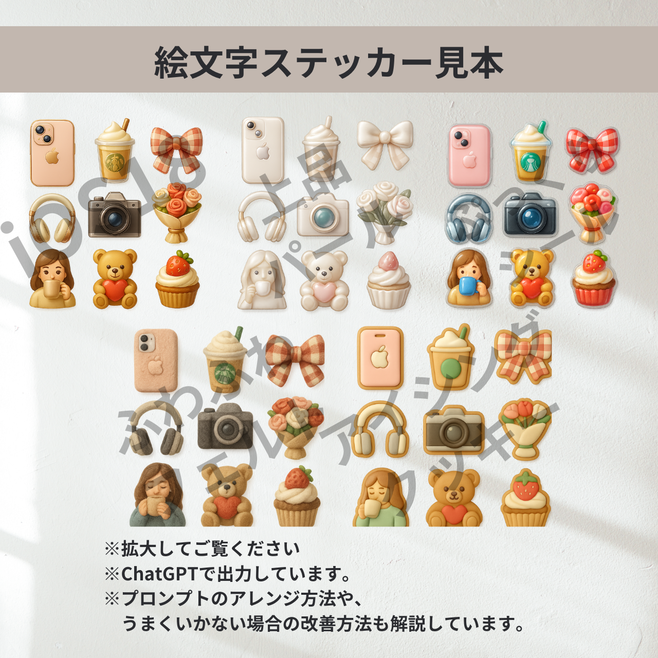 デジタルステッカー顧客説明ガイド＋絵文字プロンプトセット